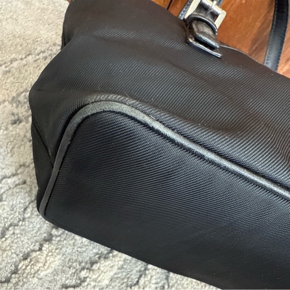 COACH Black Nylon Leather Vintage Tote Purse Hand Bag Purse Small 7447 F - Picture 7 of 12